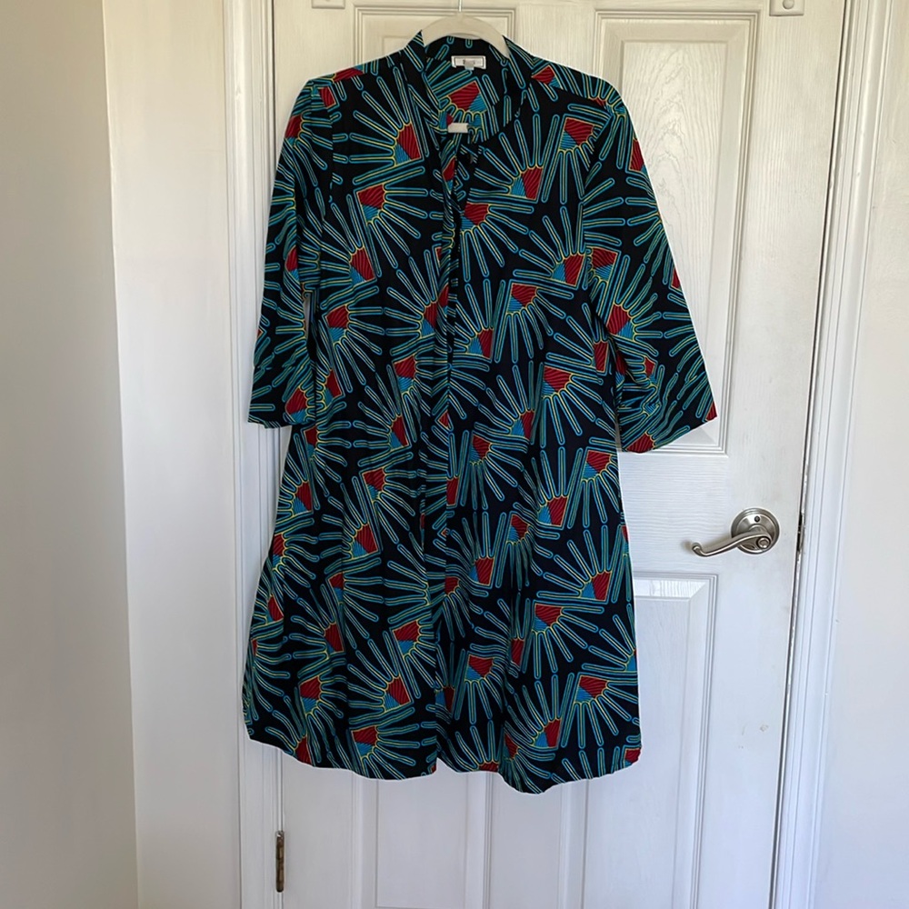 Zuri batik tunic dress block print swing dress